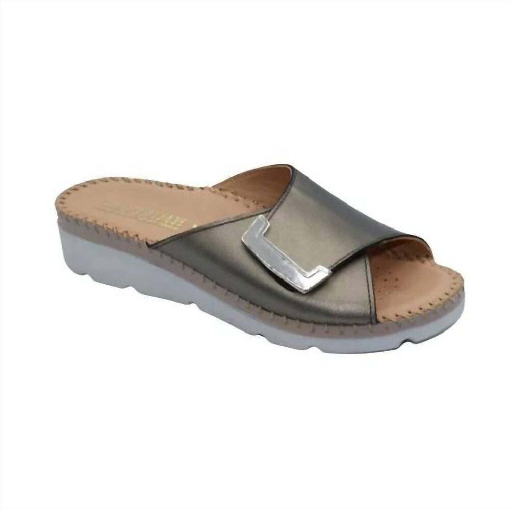 NEW LAPLUME women's agua sandals in pewter